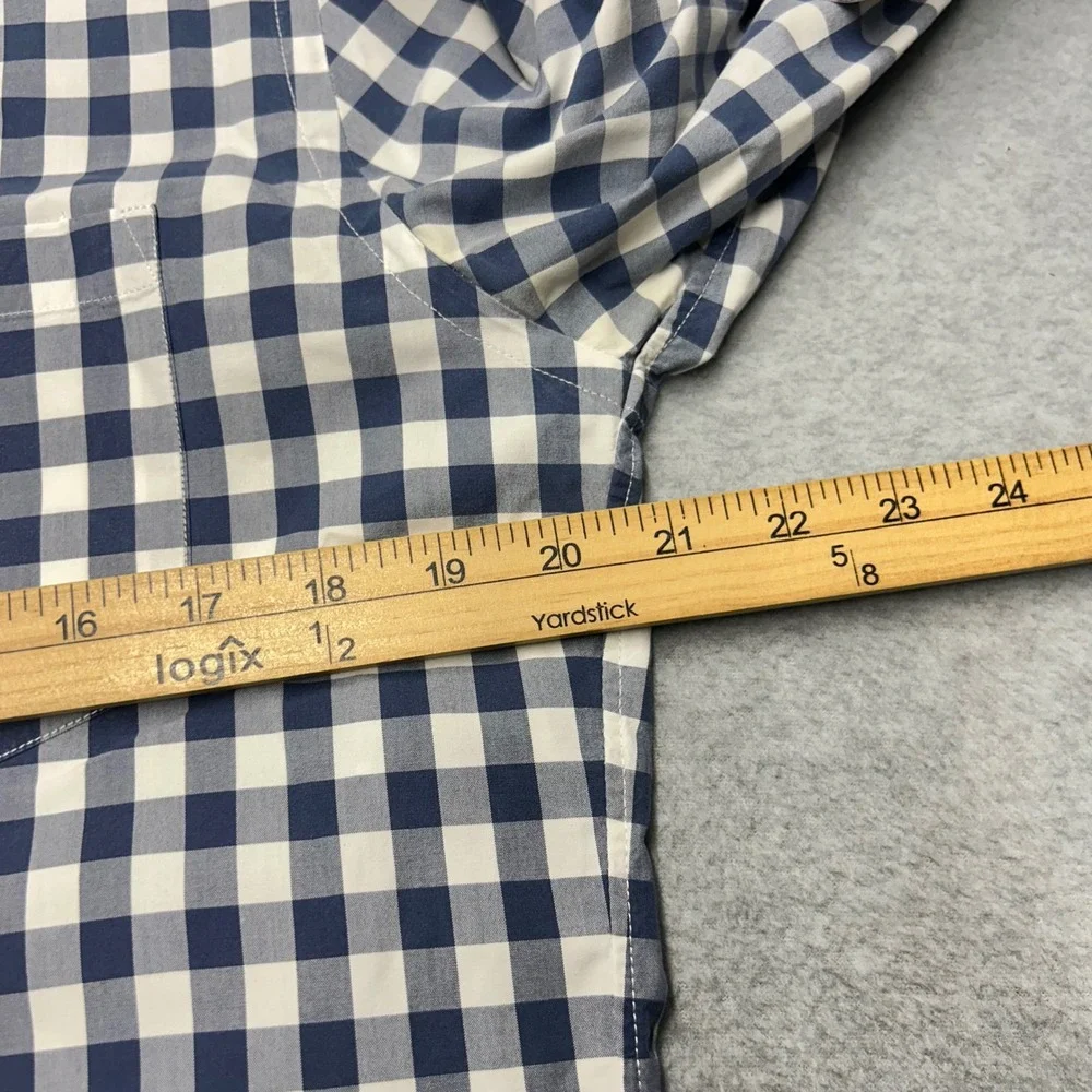 J. Crew Button Down Blue Mens Medium Gingham Long Sleeve Preppy Casual Shirt